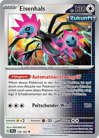 Pokemon - Gewalten der Zeit - Eisenhals - Reverse Holo 139/162 (DEUTSCH)                                                 