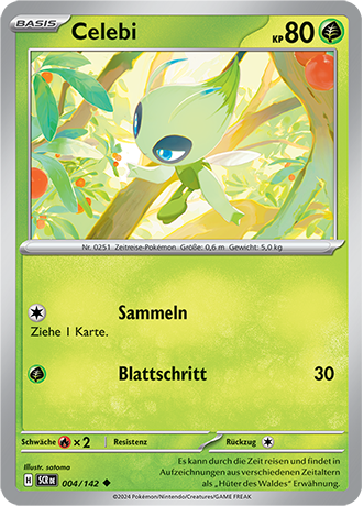 Pokemon - Stellarkrone - Celebi - Reverse Holo 004/142 (DEUTSCH)                                                   