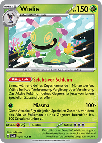 Pokemon - Stellarkrone - Wielie - Reverse Holo 006/142 (DEUTSCH)                                                   