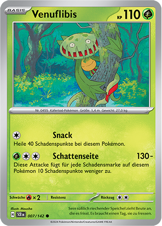 Pokemon - Stellarkrone - Venuflibis - Reverse Holo 007/142 (DEUTSCH)                                                   