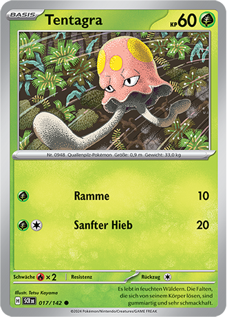 Pokemon - Stellarkrone - Tentagra - Reverse Holo 017/142 (DEUTSCH)                                                        