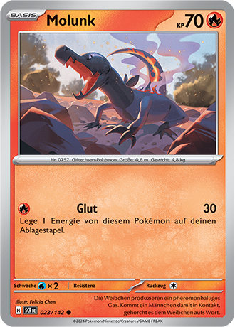 Pokemon - Stellarkrone - Molunk - Reverse Holo 023/142 (DEUTSCH)                                                           