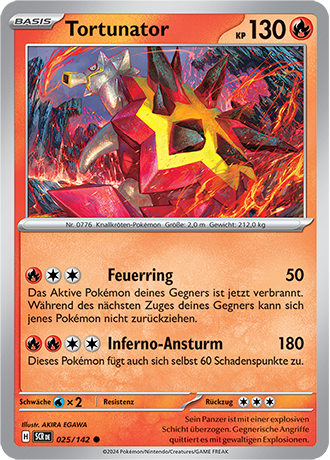 Pokemon - Stellarkrone - Tortunator - Reverse Holo 025/142 (DEUTSCH)                                                             