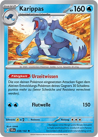 Pokemon - Stellarkrone - Karippas - Reverse Holo 038/142 (DEUTSCH)                                                           