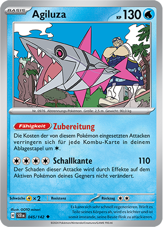Pokemon - Stellarkrone - Agiluza - Reverse Holo 045/142 (DEUTSCH)                                                               