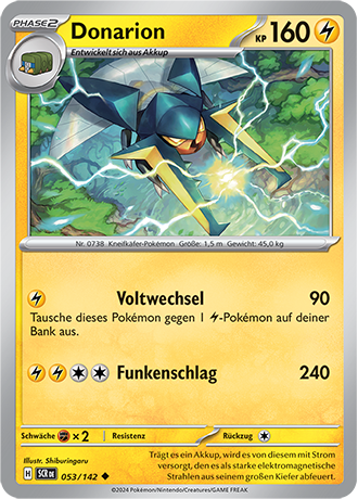 Pokemon - Stellarkrone - Donarion - Reverse Holo 053/142 (DEUTSCH)                                                                 