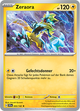 Pokemon - Stellarkrone - Zeraora - Reverse Holo 055/142 (DEUTSCH)                                                                 