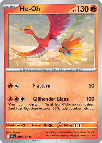 Pokemon - Stürmische Funken - Ho-Oh - Reverse Holo 019/191 (DEUTSCH)  