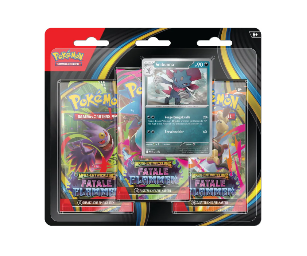 Pokemon Mega Entwicklung - Fatale Flammen 3er Bliste - Deutsch
