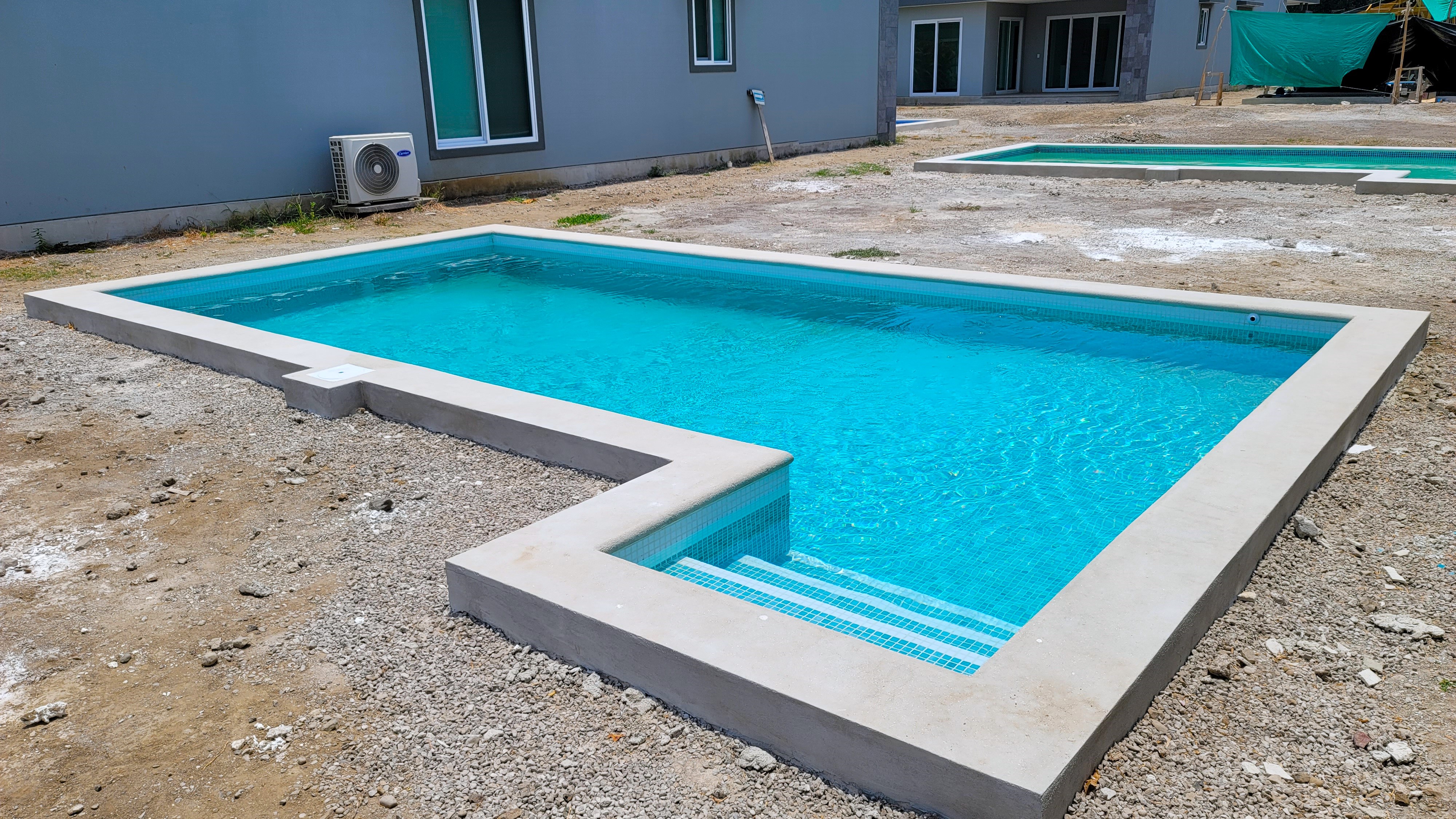 Piscinas vacacionales y villas de retiro en la playa