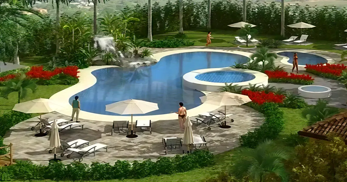 Diseño moderno de piscina exclusiva en Costa Rica.