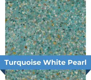 Acabado (revestimiento) para piscina – Turquoise Pearl - Crystal Stones