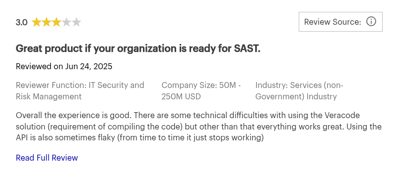 Veracode review