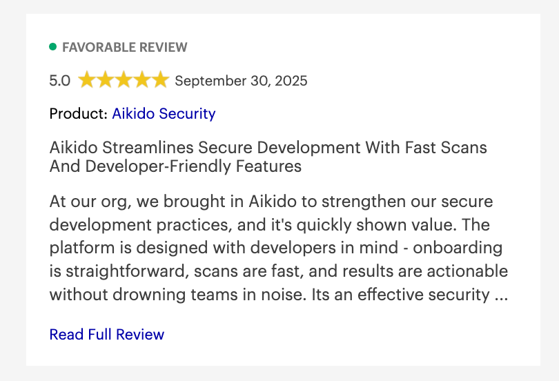 Aikido Security review