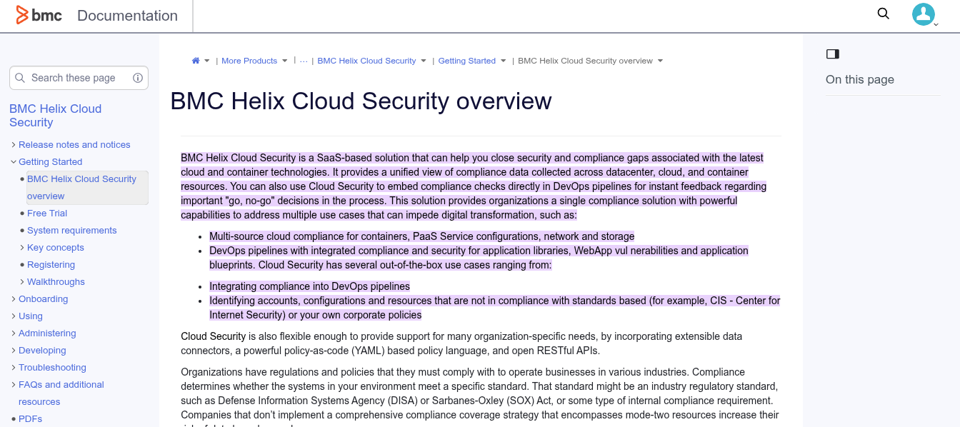 BMC Helix Cloud Security