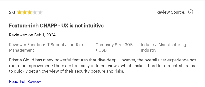 Palo Alto Networks Prisma Cloud Reviews
