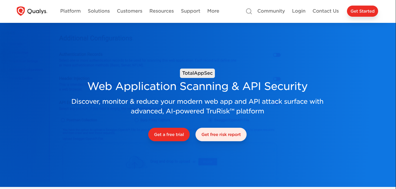Qualys Web Application Scanner (WAS)