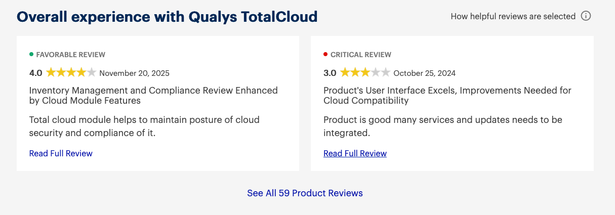 QualysTotalCloud Bewertungen
