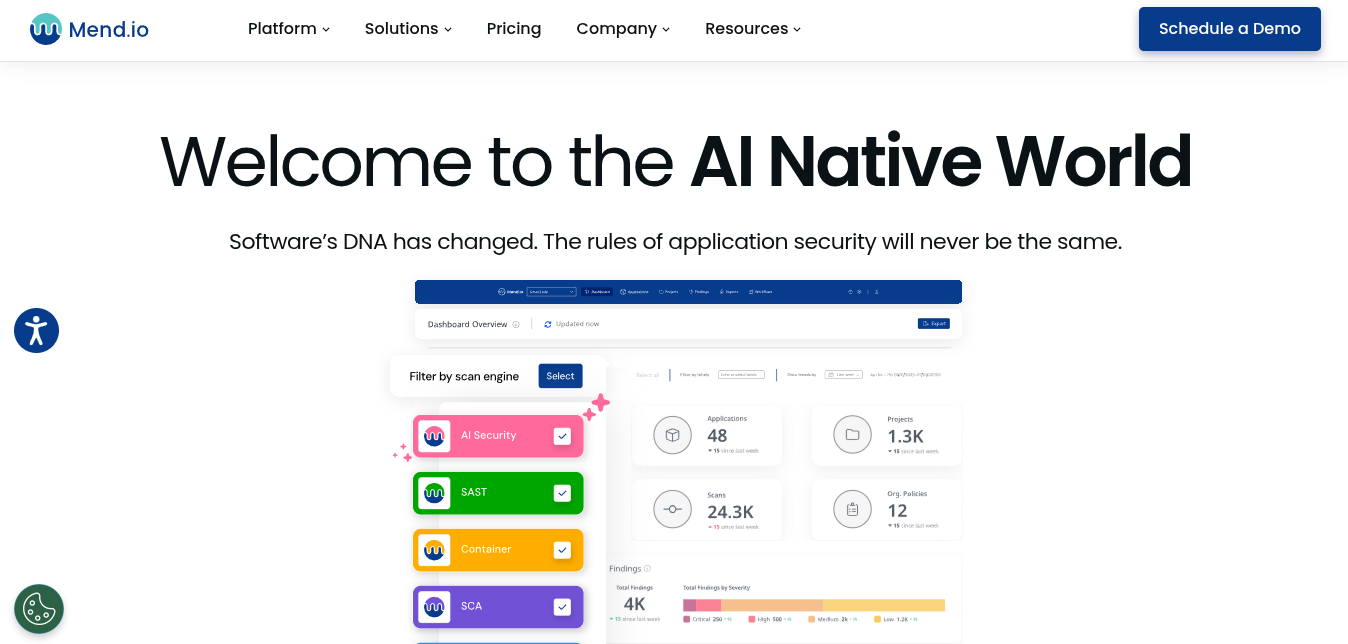 Sitio web de Mend.io
