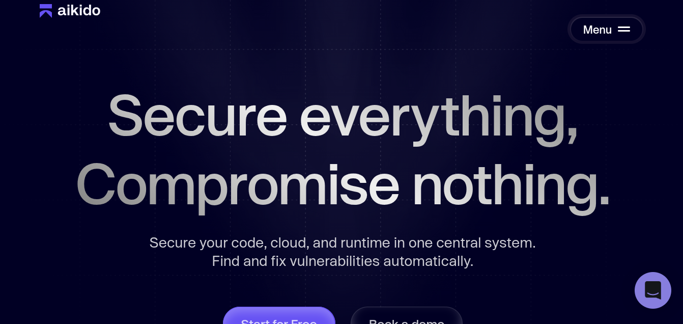 Sitio web de Aikido Security