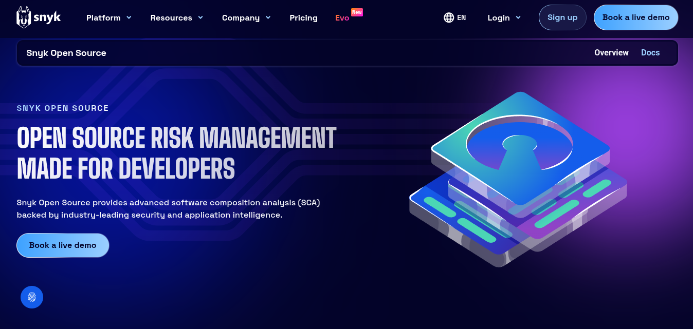 Sitio web de Snyk