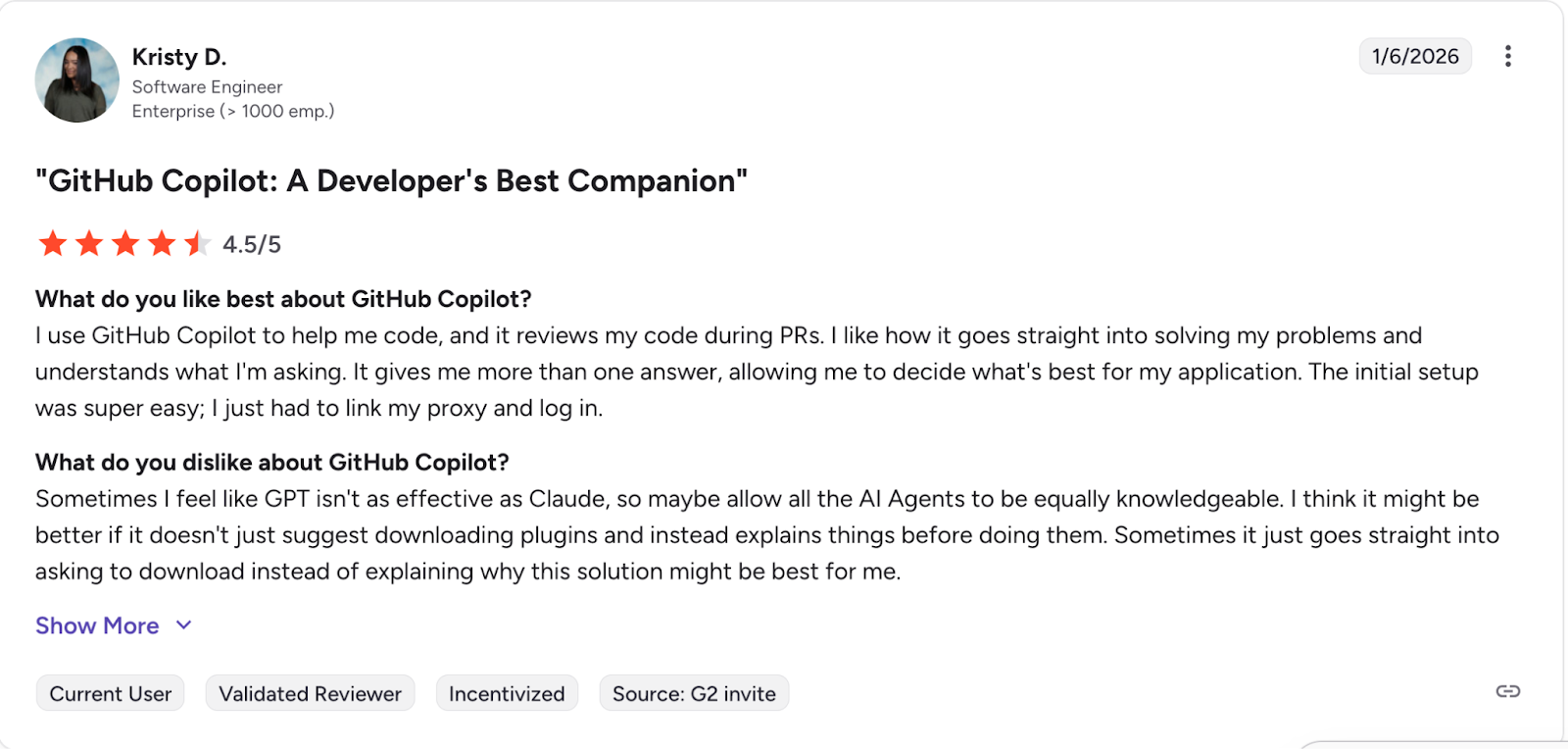 Reseñas de GitHub Copilot