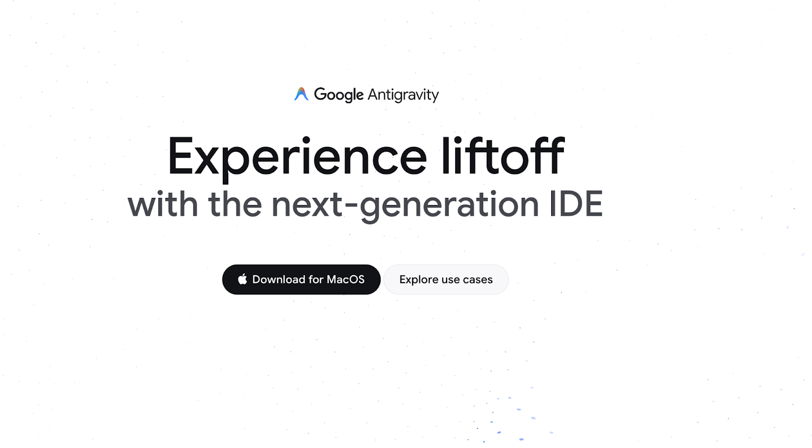 Sitio web de Antigravity