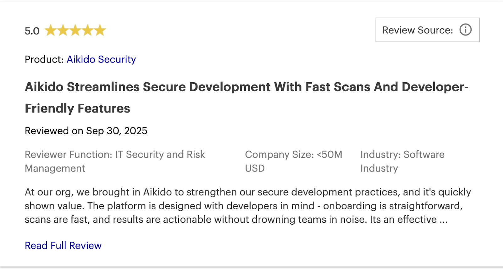 Aikido Security Review 