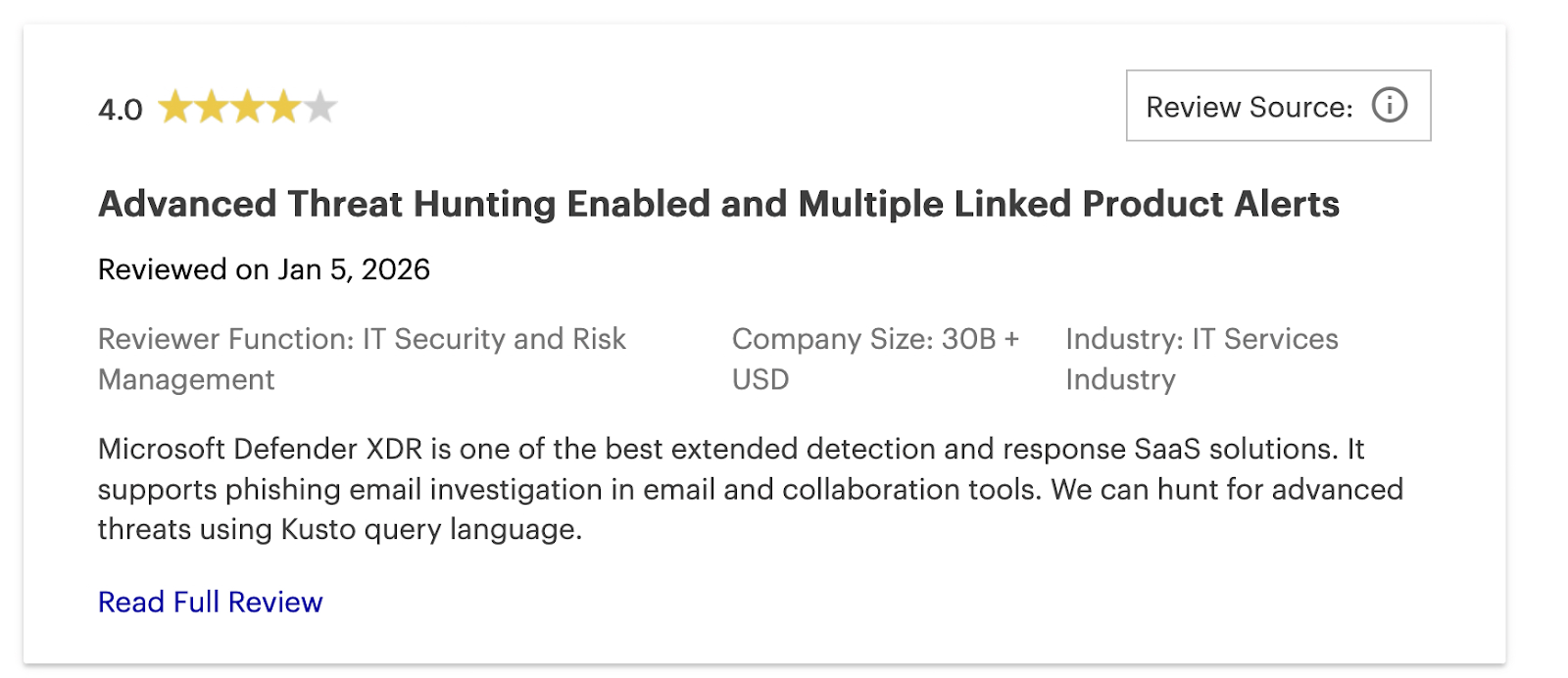  Microsoft Defender XDR Reviews