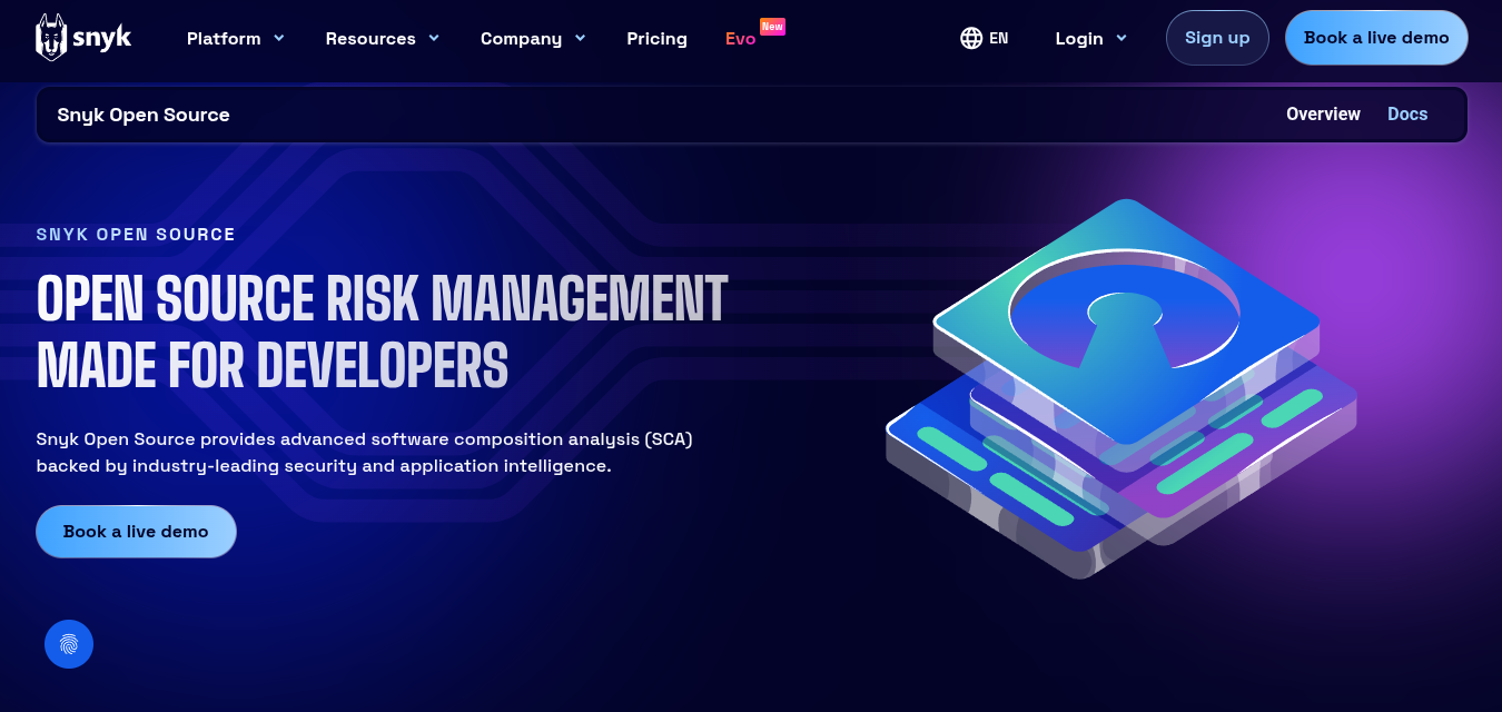Snykウェブサイト
