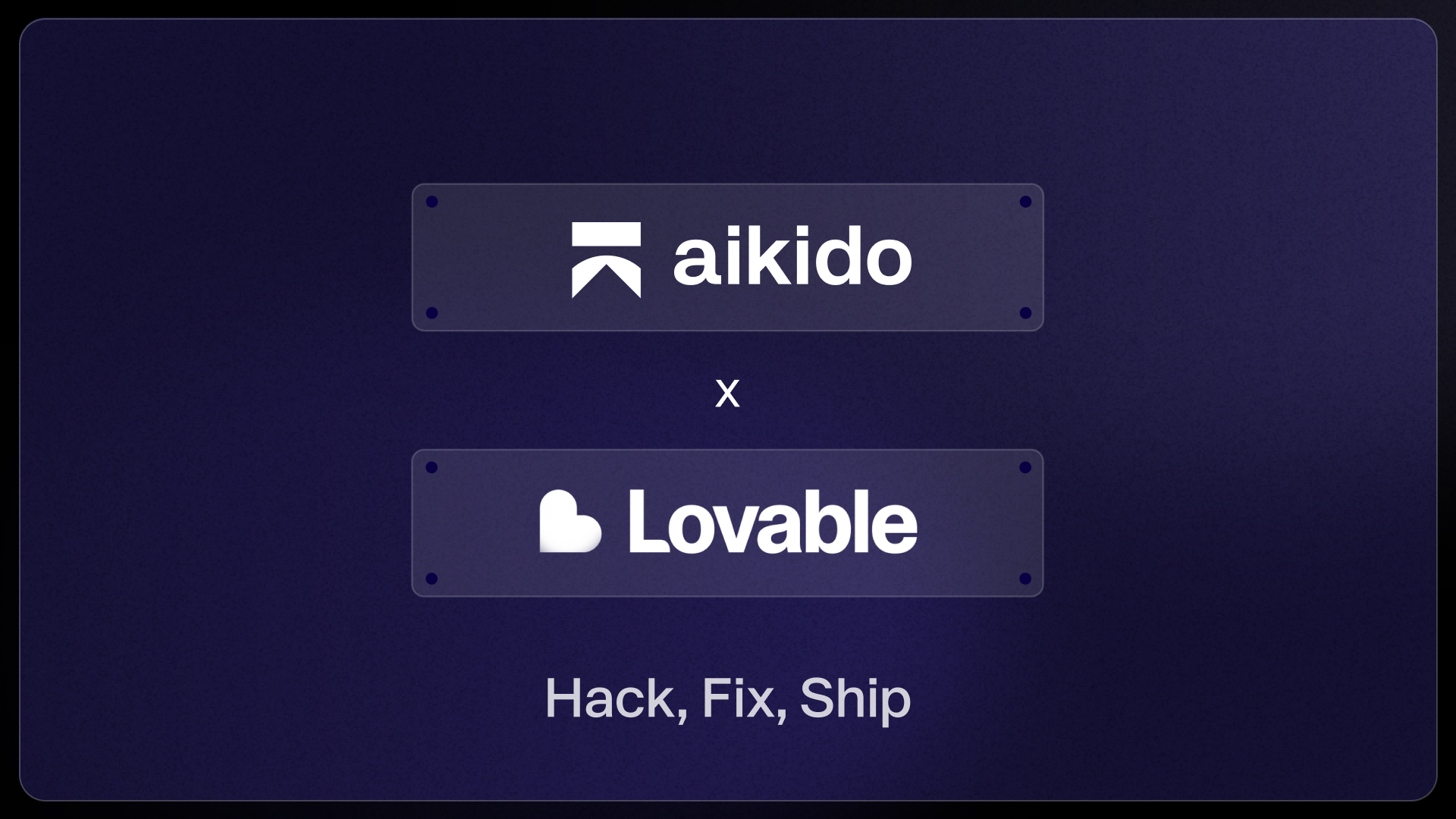 Aikido × Lovable: Vibe, Fix, Ship