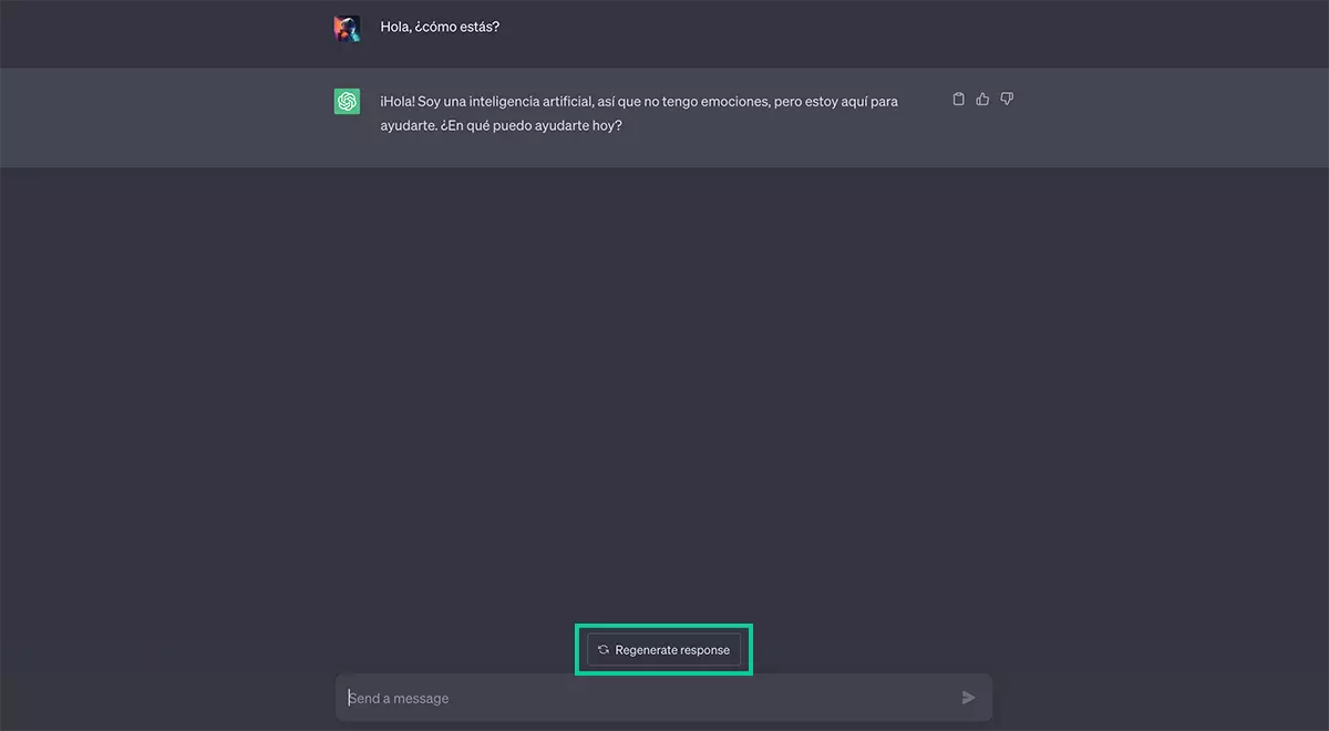 chatgpt regenerar la respuesta