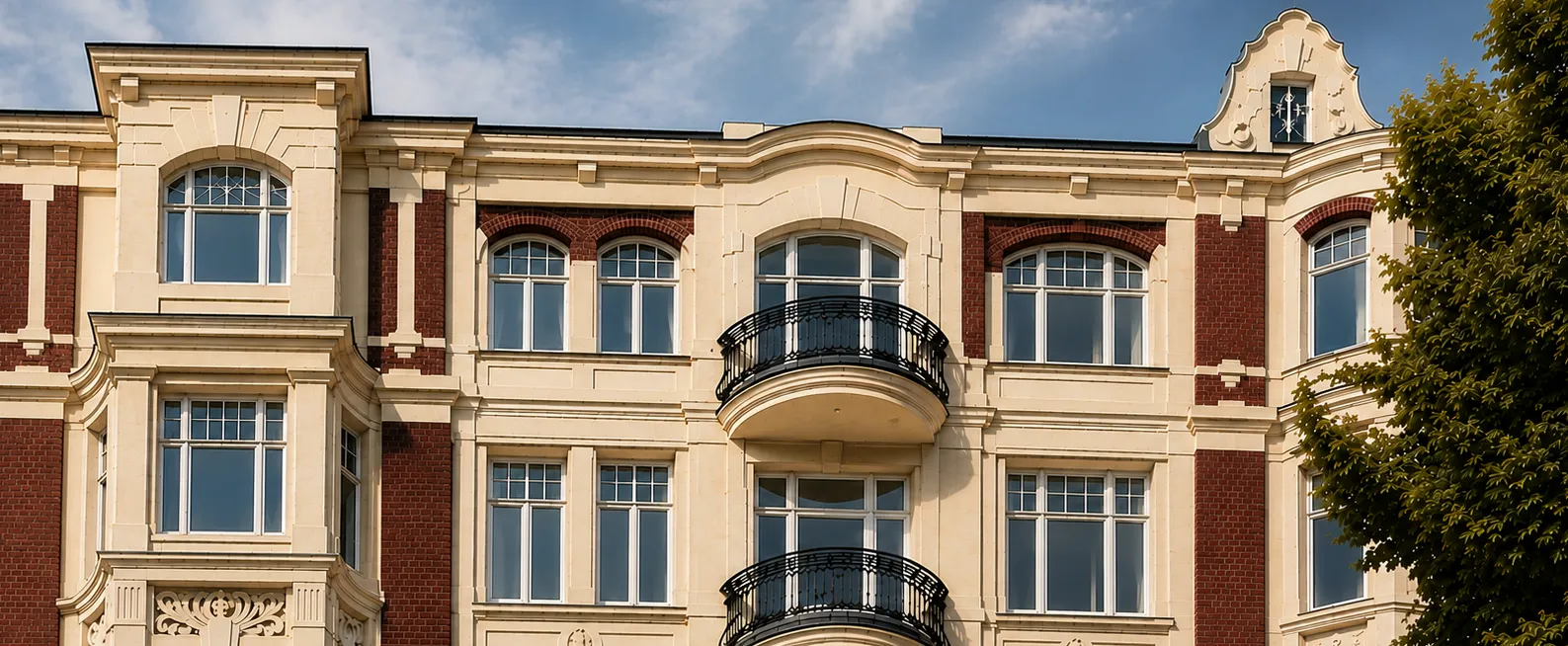 Altbau-Fassade einer Immobilie in Kiel