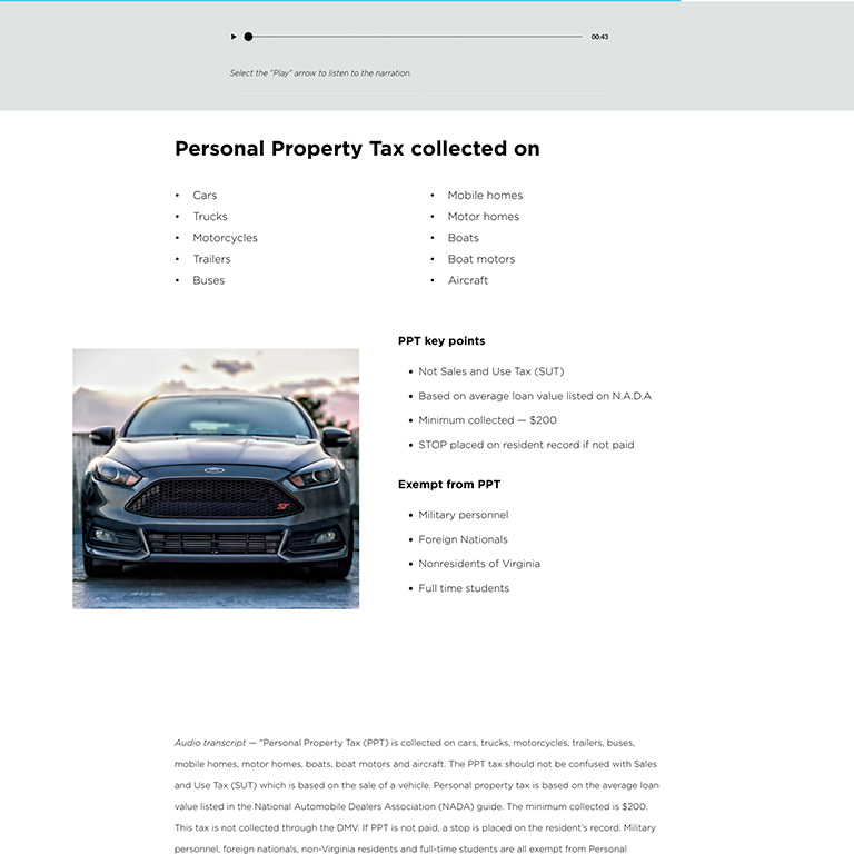 Virginia OD 1 Module screenshot