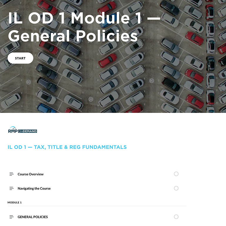 IL OD 1 Module Table of Contents screenshot