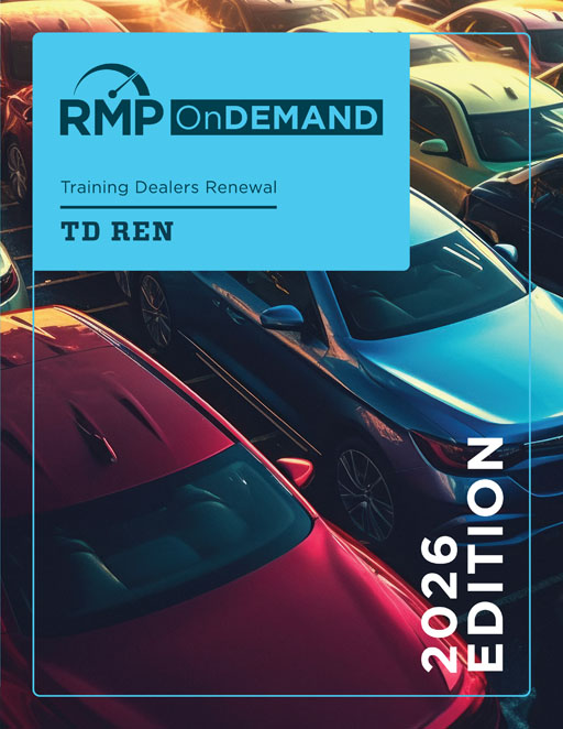 CA RMP Training Dealer Renewal course