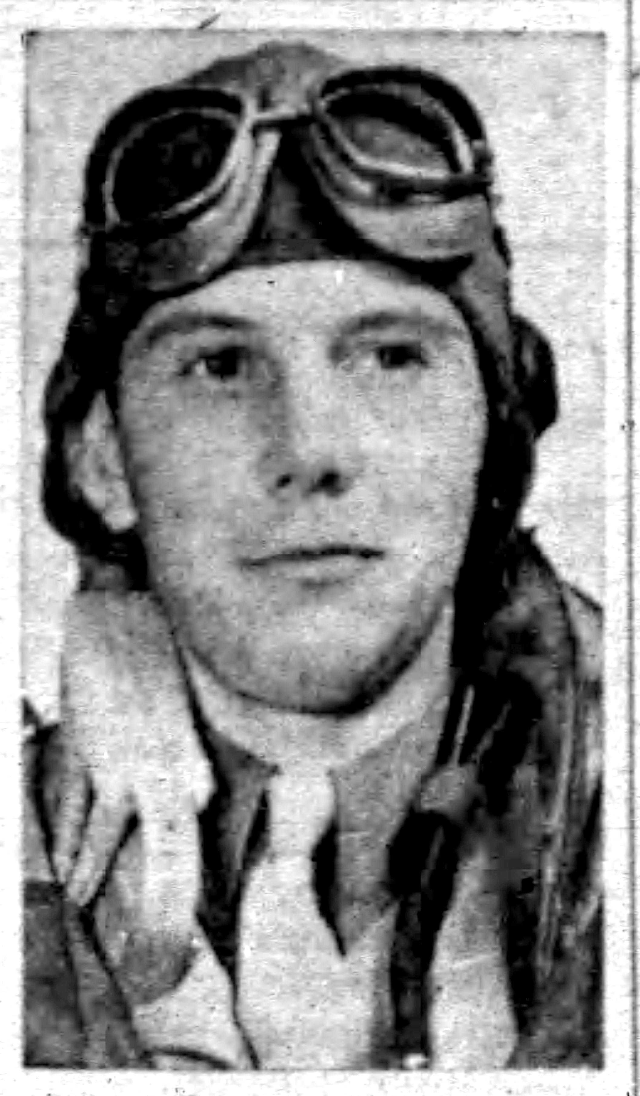 Ferdinand Flach in flight suit with aviator goggles