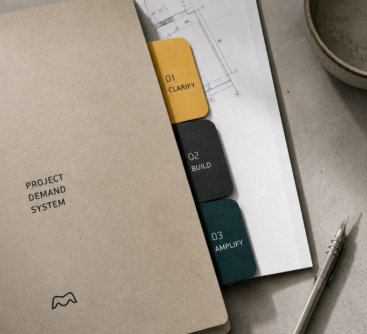 Booklet for Evrsphere used on brand strategy service page of Vnzo AEC Marketing.