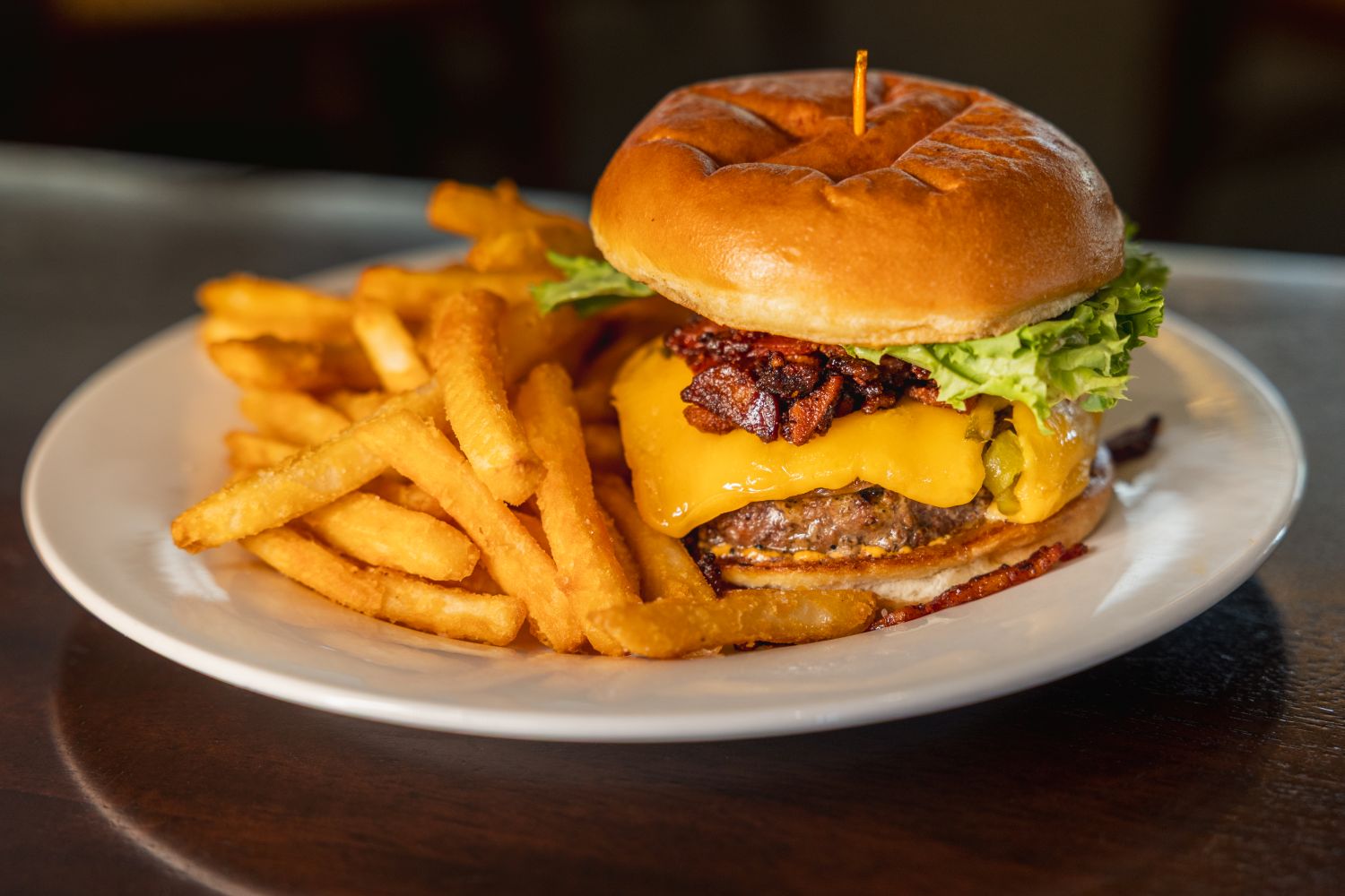 Cheeseburger and French fries
