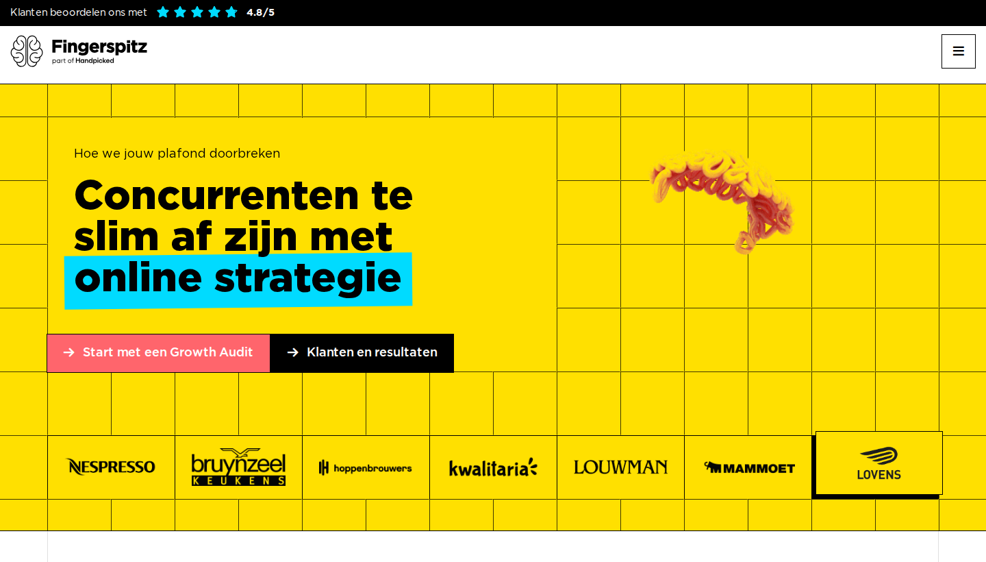 Fingerspitz homepage screenshot