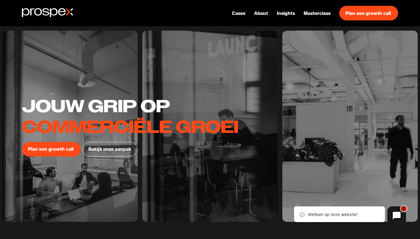 Prospex homepage screenshot