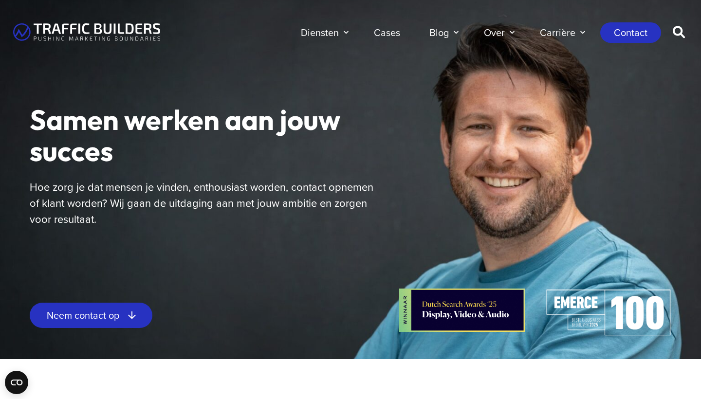 Traffic Builders homepage screenshot