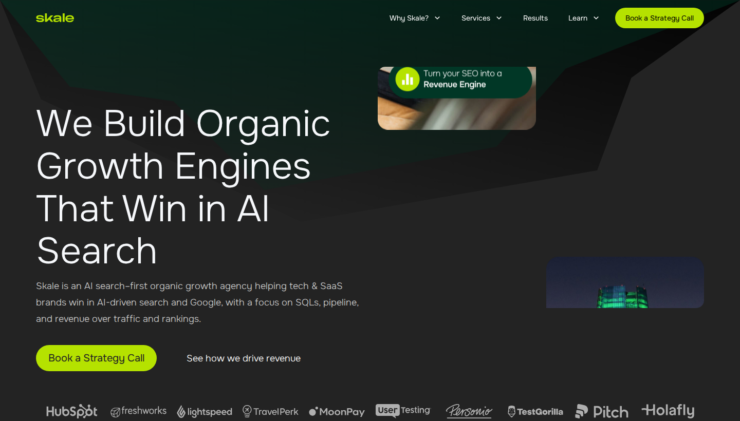 Skale homepage screenshot