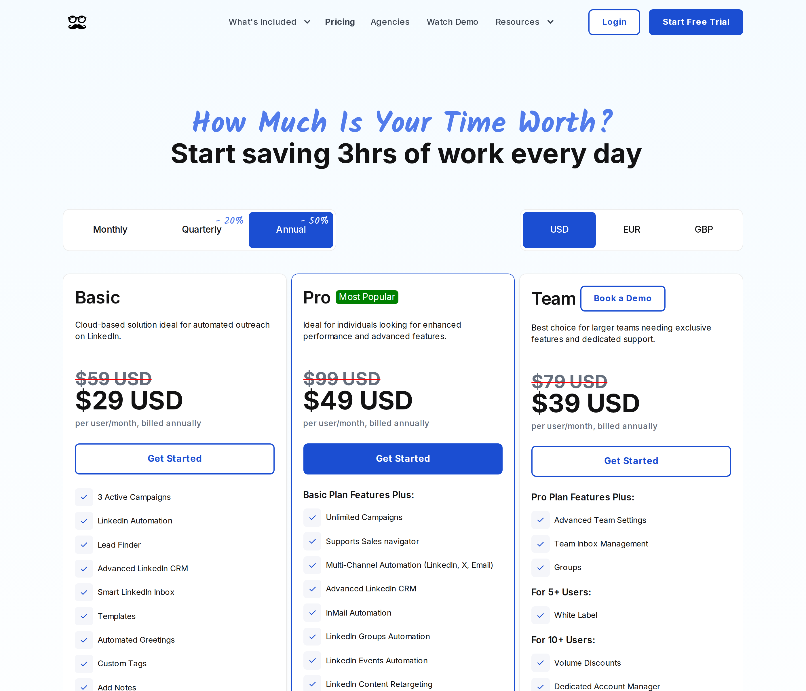 Meet Alfred pricing page