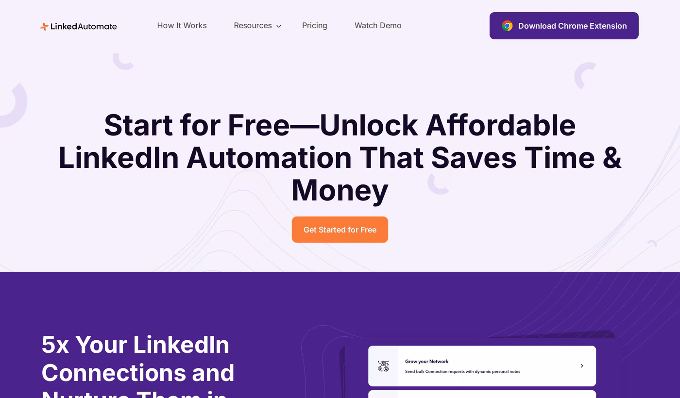 LinkedAutomate homepage