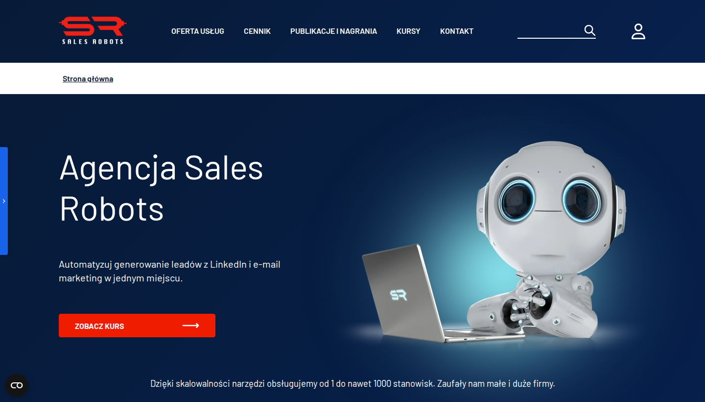 Sales Robots homepage screenshot