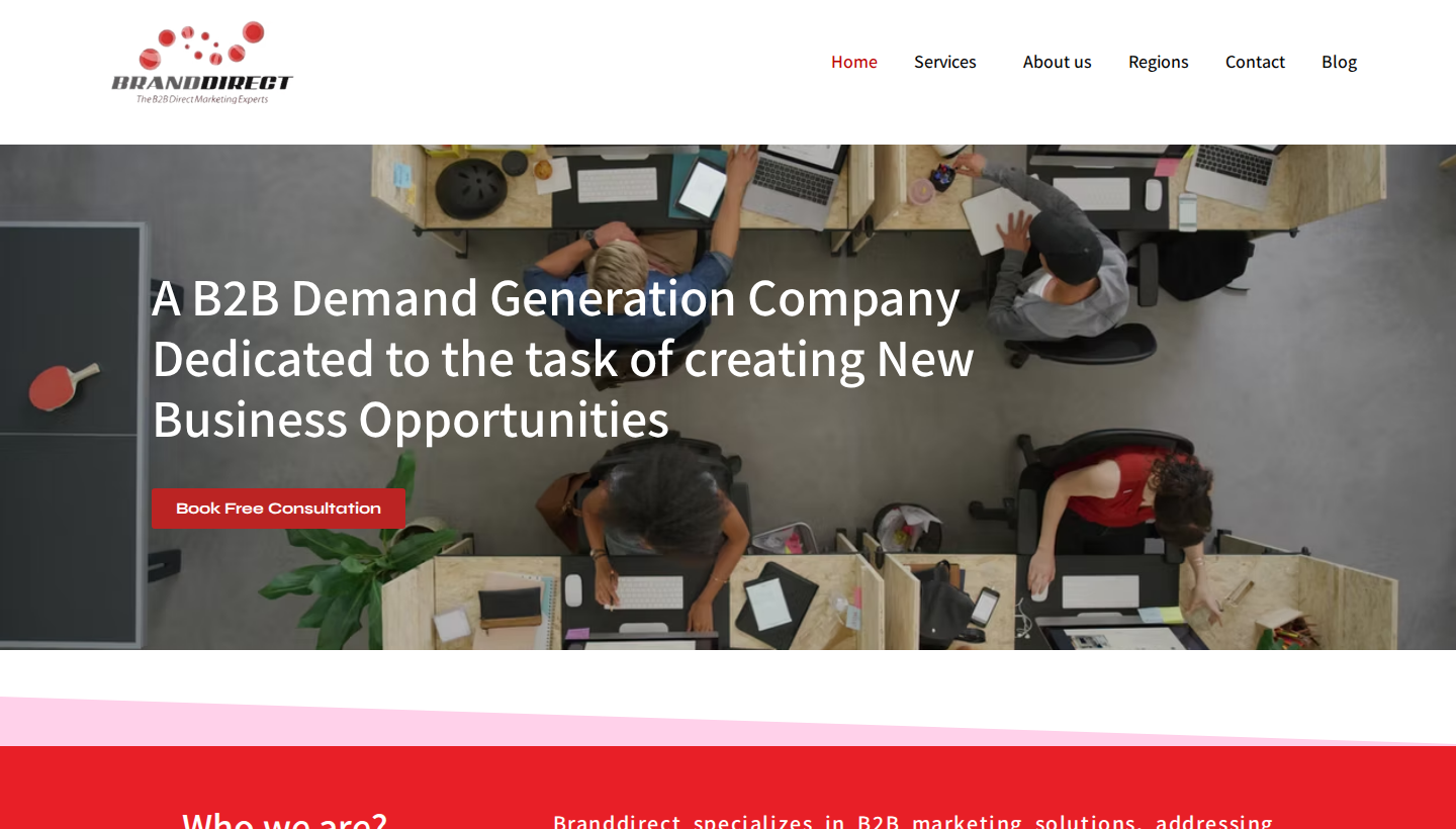 BrandDirect homepage screenshot
