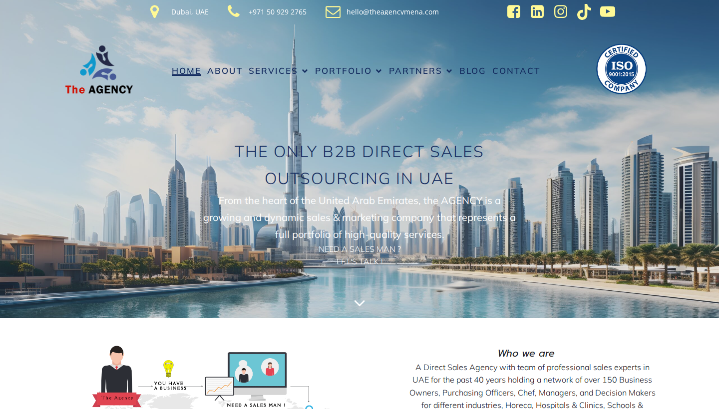 The Agency MENA homepage screenshot