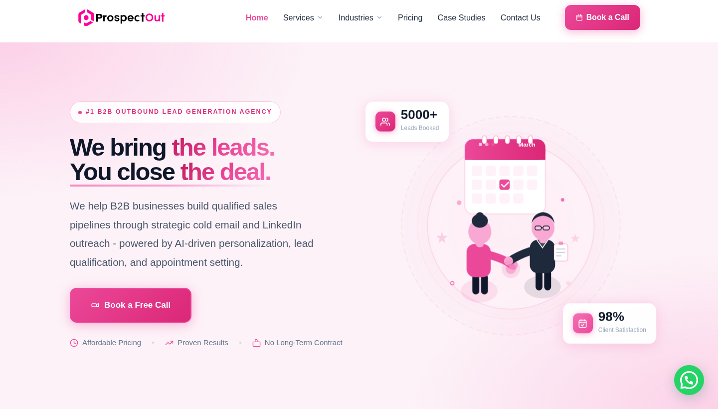 ProspectOut homepage screenshot