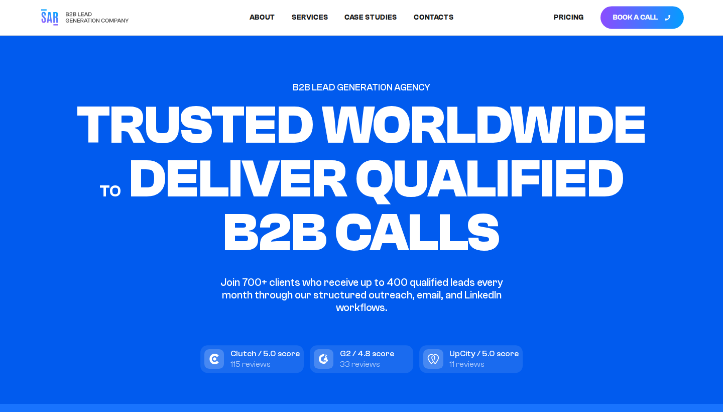 SalesAR homepage screenshot